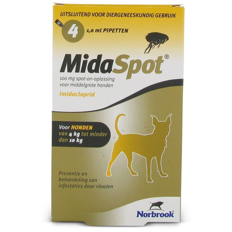 Midaspot-100 hond tot 4-10 kg 4 pipetten