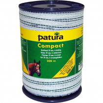 Patura compact lint 20mm wit/groen 200m of 400m rol
