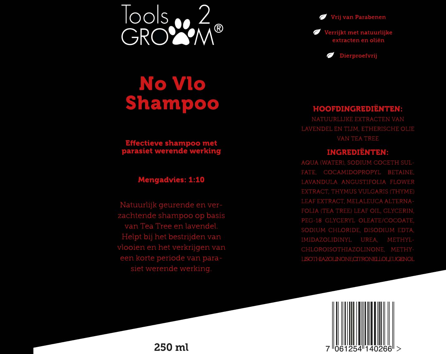 Tools-2-Groom No Vlo hondenshampoo 250ML