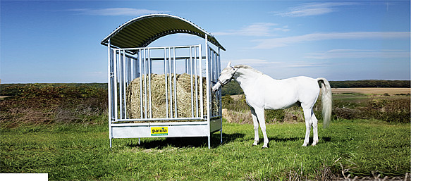 Patura grote balen ruif met veiligheidsvoerhek voor paarden