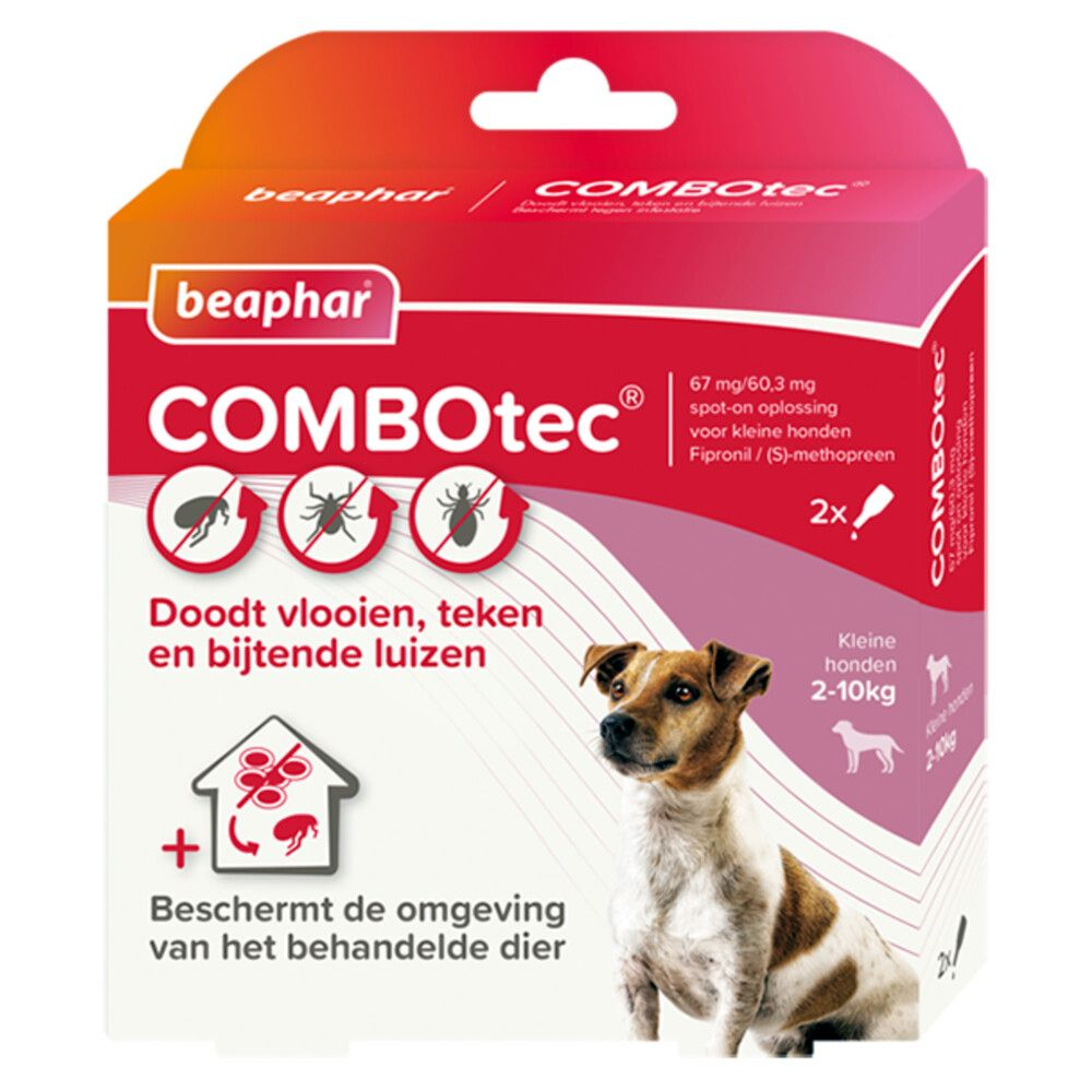 Combotec Hond vlooien en teken S 2-10kg 2 pipetten