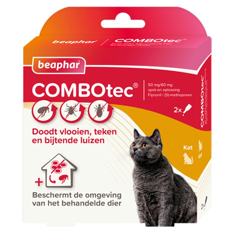 ComboTec kat vlooien en teken 2 pipetten