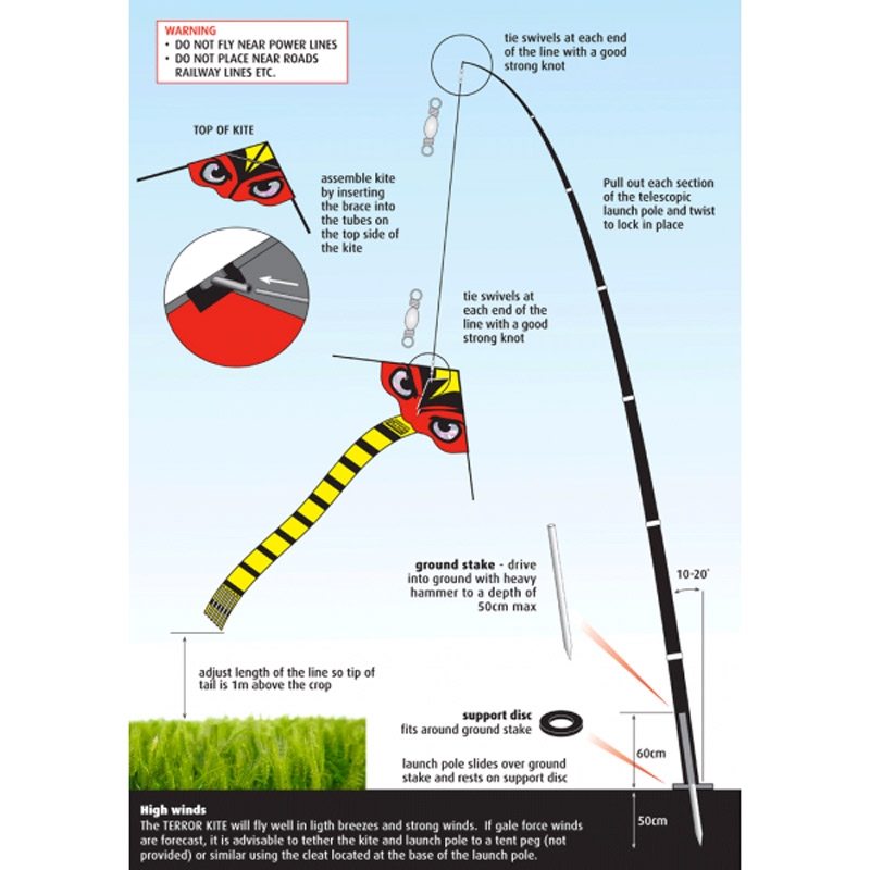 Twin - Terror Kite en Terror Hawk 7 meter