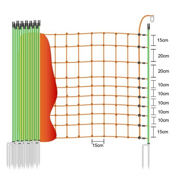 EuroNetz schapennet DP Extra Hoog 50m 120cm