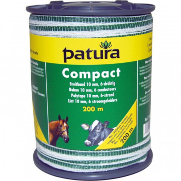 Patura compact lint 10mm wit/groen 200m of 400m