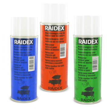 Merkspray Raidex rundvee/varkens 400ml div. kleuren