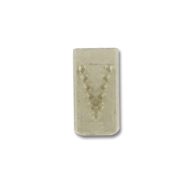 Tatoeëerletter 15mm letter V