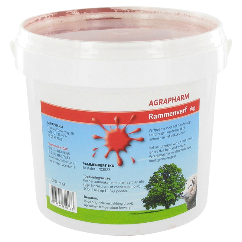 Rammenverf 1kg rood