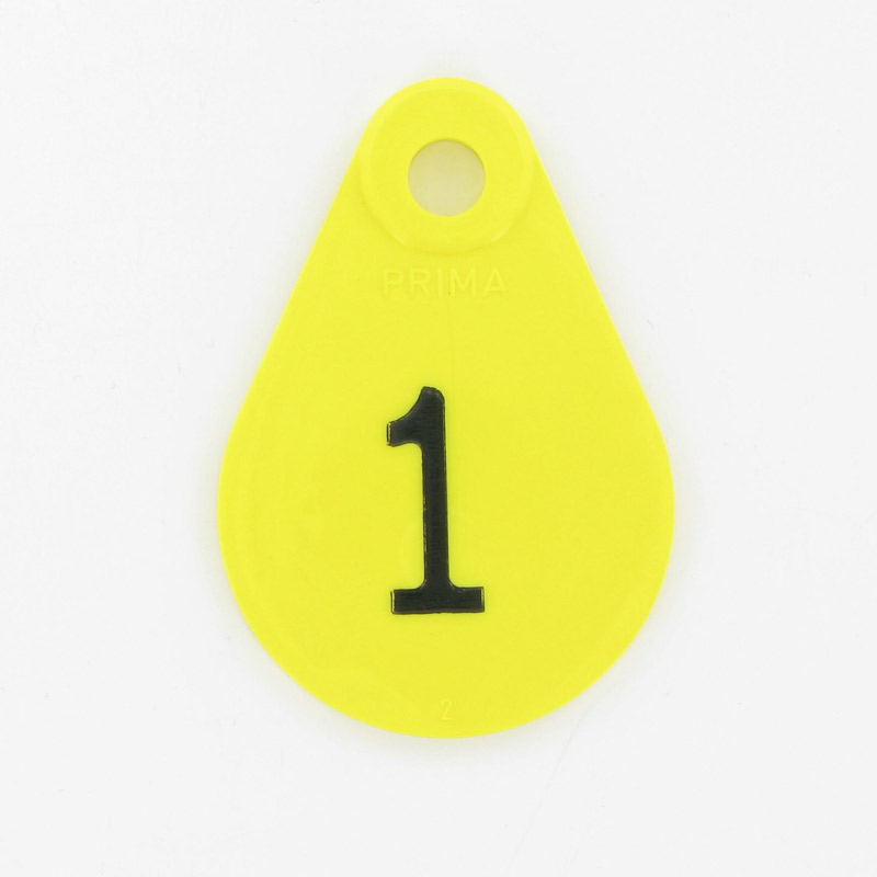 Nekplaatje genummerd geel nr. 24