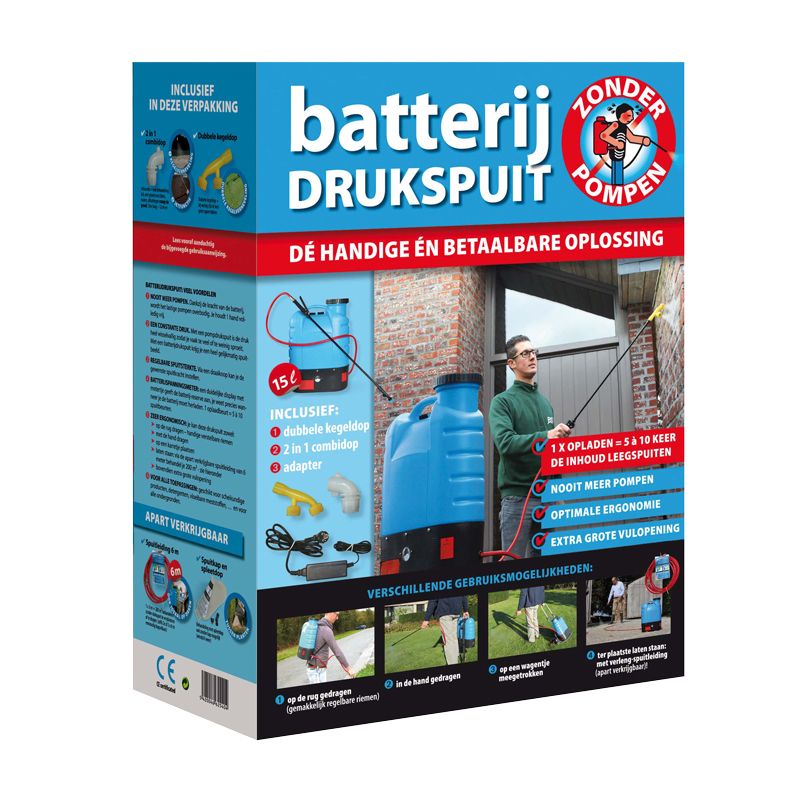 Drukspuit BSI met oplaadbare batterij 15 liter